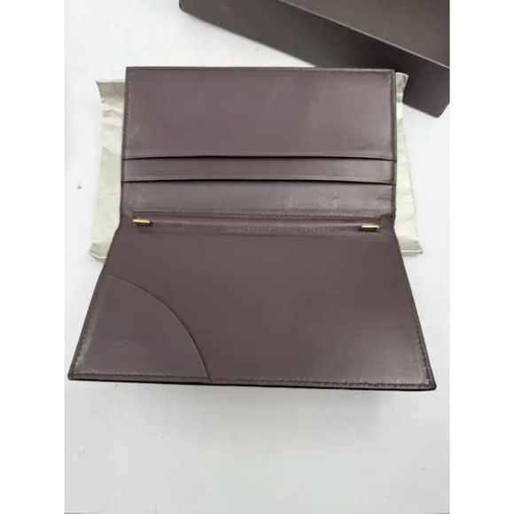 Bottega Veneta Intrecciato Bifold Long Wallet Leather Dark Brown with Box - Picture 5 of 10